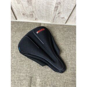 MC Road Black Adult Bicycle Saddle Seat Gel Padded Cover with Rain Cover